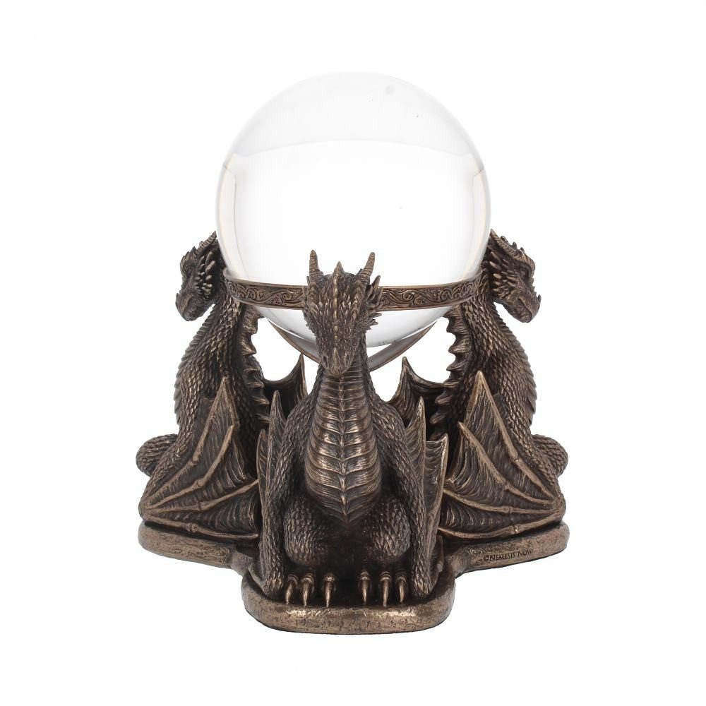 Nemesis Now - Dragons Prophecy Support de boule de cristal - Couleur bronze